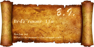 Brünauer Ila névjegykártya